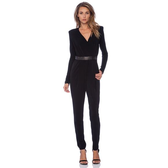 Rachel Zoe Shiloh Cut Out Jumpsuit - Black - Size 4 - Picture 3 of 8